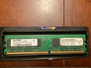 1GB DDR2 RAM 2Rx8 PC4200U-444 533 MHZ AND 1GB DDR Ram (2x512mb) 1Rx8PC2-4200U - Picture 1 of 6