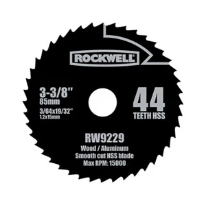 Rockwell RW9229 Stahl 15.000 U/min Versacut Kreissägeblatt #44x3-3/8 Durchmesser in. - Bild 1 von 2
