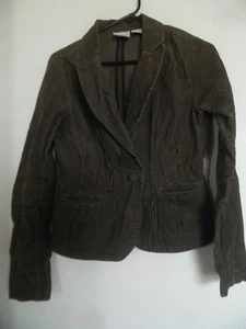 PERISCOPE SIZE L LT. OLIVE CORDUROY WOMEN'S JUNIORS Blazer JACKET EUC!! NICE! - Picture 1 of 4