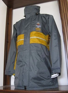 L Men Line 7 Sydney 2000 Olympics S.I. Full-Zip Rain Coat Jacket Gray large EUC - Picture 1 of 11