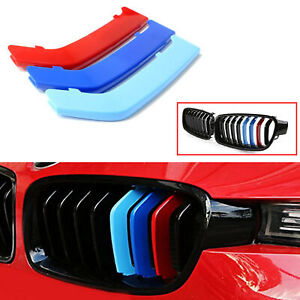 M Color Front Kidney Grille Rails Trim Cover for BMW F30 F31 320 328 335 2013-18
