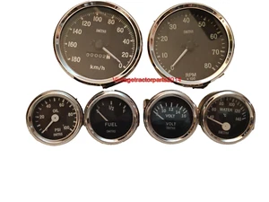 Smiths Kit - Elec WT + Öl + Kraftstoff + Volt + Tacho 180-0 kmh + 0-80 U/min 100mm BC - Bild 1 von 3