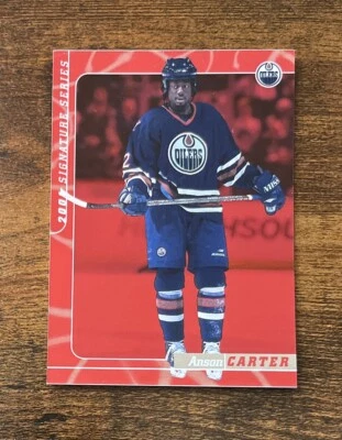 2000-01 ITG BAP Signature Series Ruby /200 Anson Carter #72 Edmonton Oilers - Image 1 of 2