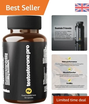 Testosterone Supplements for Men - Muscle Growth - 120 Count (Pack of 1)