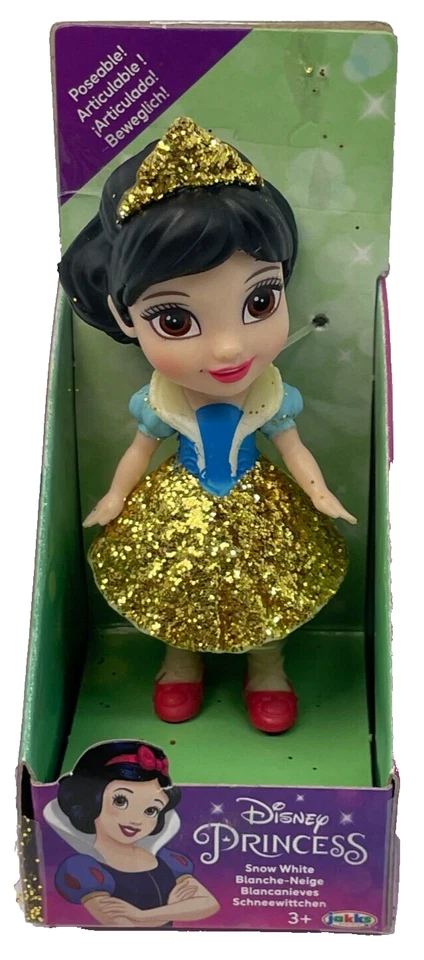Disney Princess 2021 Mini Poseable Miniature 3.5" Toddler Doll Figure Snow White