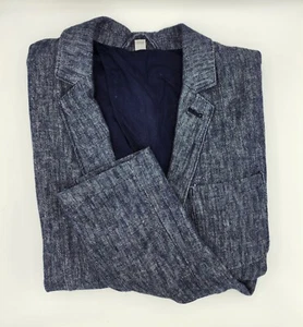 Goodfellow Men's Linen Blazer Sport Jacket Blue Casual Work Sz Large Pre Owned - Picture 1 of 13