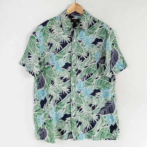 Club Room Luxury Shirt Mens Medium Multicolor Floral Tropical Button Up Linen - Picture 1 of 8