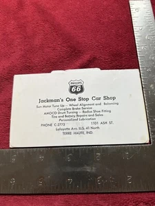 Calculadora de kilometraje de gasolina Phillips 66 1960, Jackman’s Car Shop en Terre Haute, IN. - Imagen 1 de 6