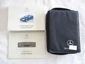 GENUINE MERCEDES C-CLASS SPORTS COUPE CL 203 2000-2004 OWNERS MANUAL WALLET PACK - Picture 1 of 9