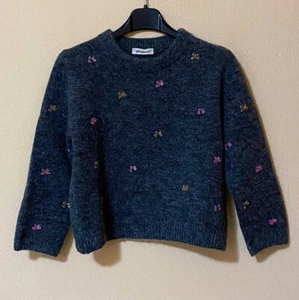 aNYplace Girls Sweater 9-10 Flowers Floral Flowers Casual Cute Chic Preppy - Picture 1 of 10
