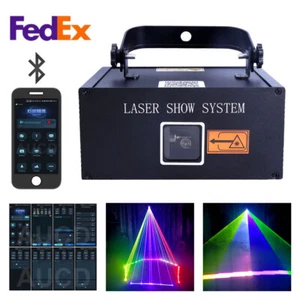 iOS Android App 5W RGB Laser Animation DMX DJ Party Show Stage Projector Lights - Picture 1 of 13