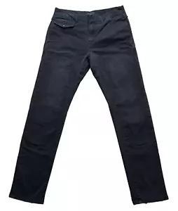 RICHIE LE Pantalone Jeans Uomo Nero Lavato Carpentiere Lavoro Doppio Ginocchio 32x31 - Foto 1 di 14