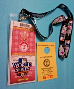 Ticket Taco Bell Holder Lanyard Parking 2010 World Series Rangers Giants - Imagen 1 de 8