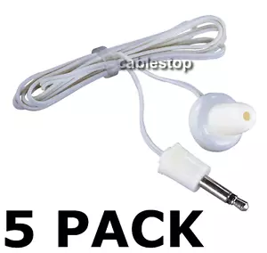 5 PACK Single 3.5mm Mono Jack Magnetic 8 ohm Earbud Headphone Earphone 1m Cable - Picture 1 of 2