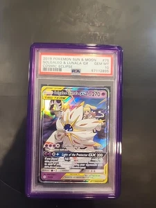 Pokemon Solgaleo & Lunala GX 75/236 PSA 10 GEM Sm Eclissi Cosmica Tag Team Holo - Foto 1 di 2
