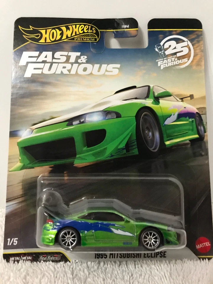Hot Wheels Premium~Fast & Furious~25 Years~1995 Mitsubishi Eclipse~1/5 Chase - Image 1 of 2