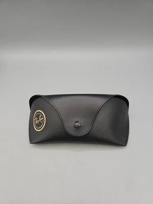 Ray Ban Luxottica Sunglasses CASE ONLY with Belt Loop Black Smooth Leather Snap - Image 1 of 4
