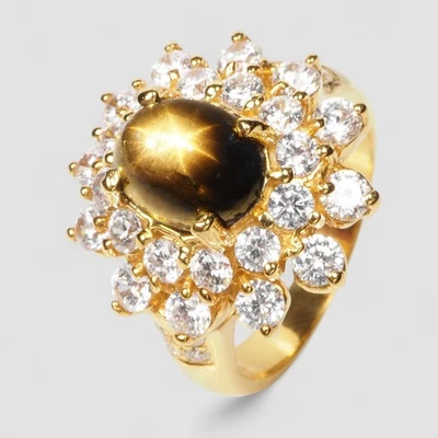 Glittering Black Star Sapphire 2.05Ct 925 Sterling Silver Handmade Fine Rings - Image 1 of 4