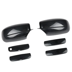 Side Mirror Out Door Handle Cover Carbon Fiber Look For Dodge Charger 11-24 - Imagen 1 de 6