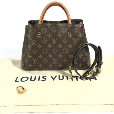 LOUIS VUITTON M41055 Montaigne монограмма Дамская сумка BB коричневый - Изображение 1 из 4
