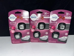 ✔ SELLADOS 6 clips de coche Febreze WINTER BERRY 3 paquetes dobles = 8 clips - Imagen 1 de 5