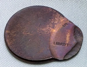 UNC No Date Off Center Struck Error Lincoln Memorial Cent 3,0 Gramm - Bild 1 von 4