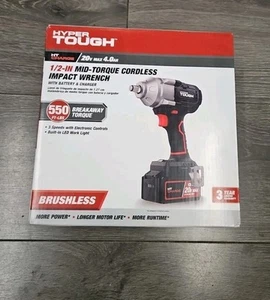 "Nueva llave de impacto inalámbrica Hyper Tough 80286 20 V 1/2"" par medio" - Imagen 1 de 2