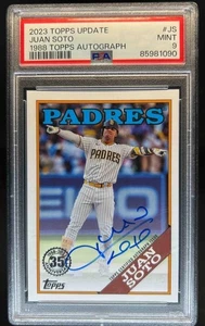 2023 Topps Update - JUAN SOTO 1988 Topps Baseball Autographs ON CARD AUTO -PSA 9 - Picture 1 of 2
