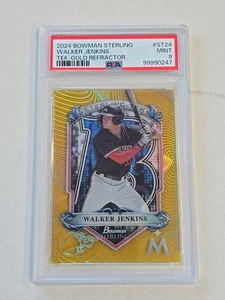 2024 Bowman Sterling - Sterlingtek Walker Jenkins #ST-24 Gold Refractor /50 (RC) - Picture 1 of 5