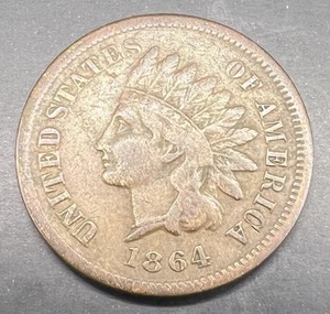 CENTAVO CABEZA INDIA 1864 - Imagen 1 de 2