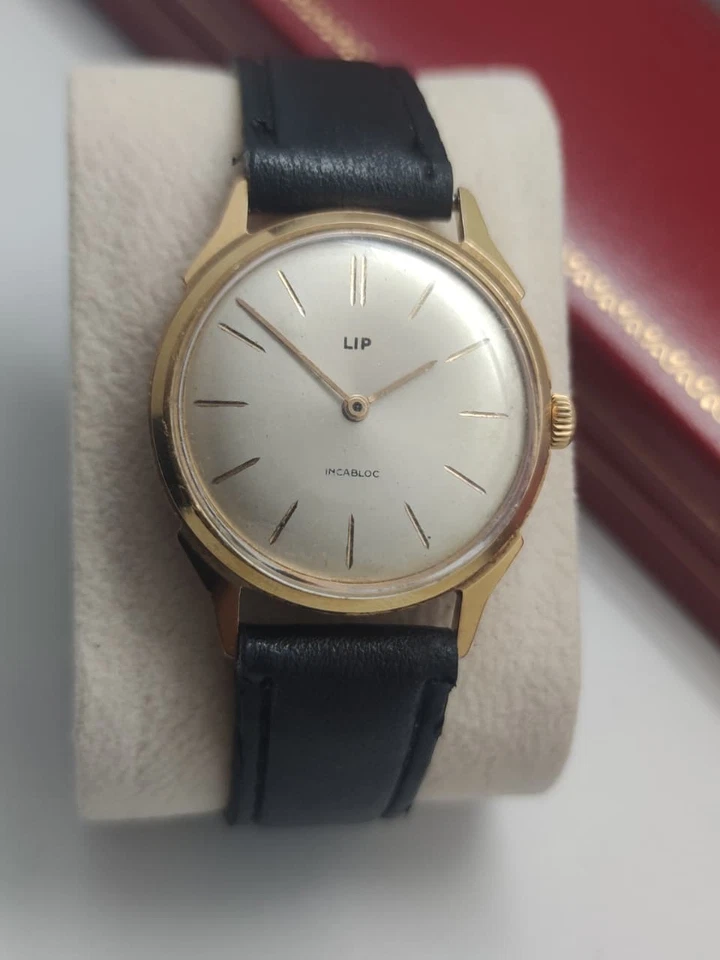 Редкие винтажные часы LIP polerouter классический ручной завод золотистый французский сделано - Изображение 1 из 4