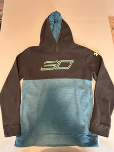 Under Armour Steph Curry Hoodie Youth Size XL Extra Large Teal Black - Picture 1 of 5