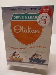 DRIVE & LEARN ITALIAN 2 DISC & BOOK Listener Guide Howard Beckerman New Sealed - Picture 1 of 2