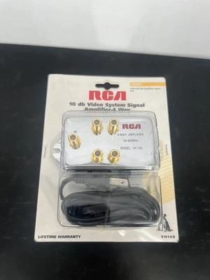 RCA 10db Video System Signal Amplifier 4-Way Model VH140 50-900MHz UHF/VHF/FM - Image 1 of 4