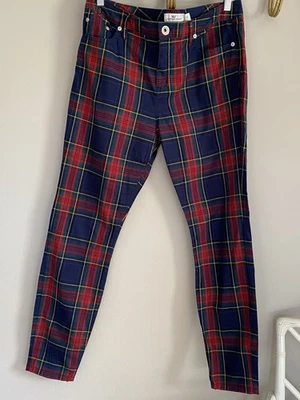 Брюки прямые Vineyard Vines красные клетчатые тартан - размер 10 праздничные - Изображение 1 из 4