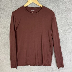 Proof Shirt Men's M Maroon 72 Hour Performance Merino Wool Long Sleeve - Picture 1 of 9