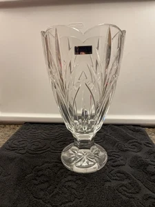 Marquis By Waterford Crystal Canterbury Vase 10" Footed Signed - Picture 1 of 5
