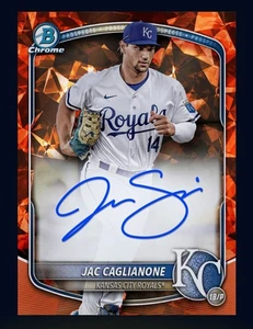 DIGITAL 2025 Bowman SAPPHIRE Chrome Jac Caglianone Auto Orange /25 *Topps Bunt* - Picture 1 of 4