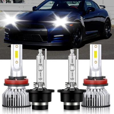 H11 D2S Kit de Bombillas LED HID Faros Super Brillantes Blanco para Nissan GT-R 2009-2014 Foto 1 de 4