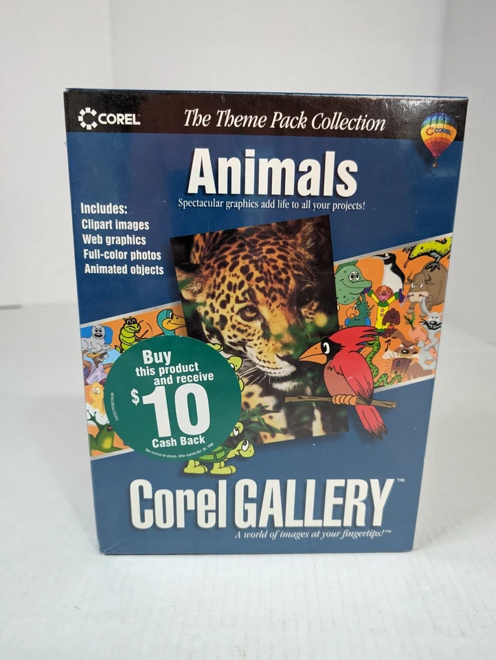 COREL GALLERY Animals Theme Pack Collection SEALED NEW NOS - 8000 Clipart Images - Image 1 of 4