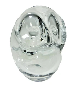 Vannes Le Châtel Crystal 4”Owl France Ashtray Candy Dish Figurine Wise Bird - Picture 1 of 10