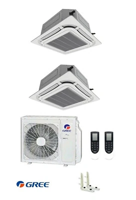 GREE MultiSplit 2 x 7,0kW Deckenkassette Klimaanlage Inverter Außengerät 12,1 kW - Bild 1 von 4