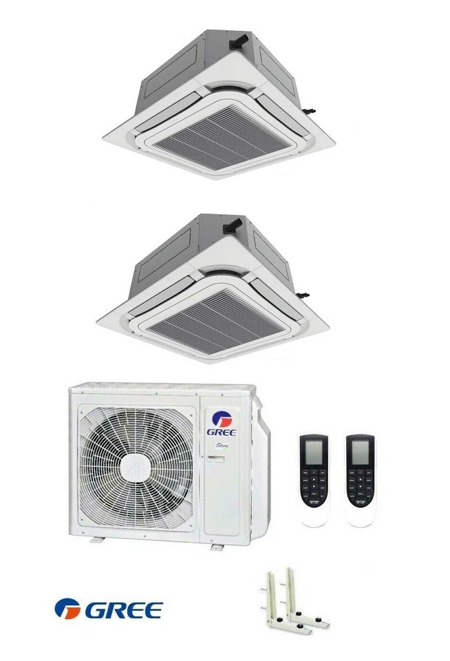 GREE MultiSplit 2 x 7,0kW Deckenkassette Klimaanlage Inverter Außengerät 12,1 kW - Bild 1 von 4