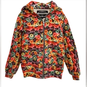 Zara Terez Fruit Loops Multi Color Front Zip Hoodie Sweatshirt Girl’s Sz Small - Picture 1 of 9