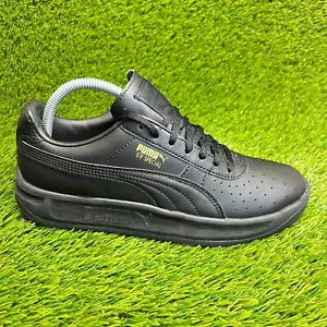 Puma GV Special Boys Size 7C Black Team Gold Athletic Leather Shoes Sneakers - Picture 1 of 10