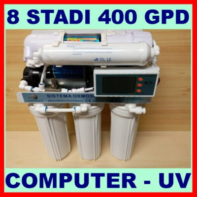 DEPURATORE ACQUA PURIFICATORE 8 STADI OSMOSI INVERSA PRODUZIONE DIRETTA 700 K UV - Immagine 1 di 4