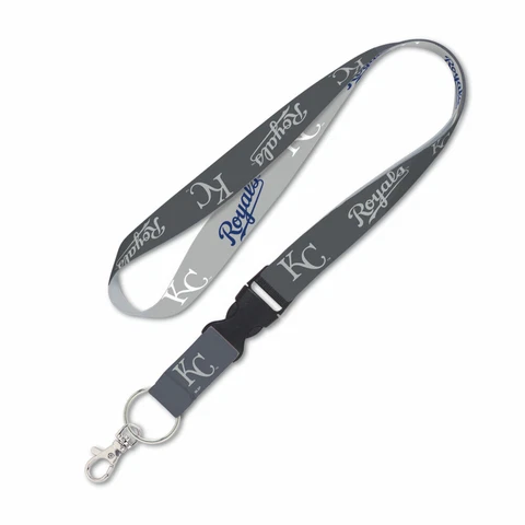 KANSAS CITY ROYALS KEY CHAIN LANYARD DETACHABLE BUCKLE 1" WIDE 22" LONG Cover