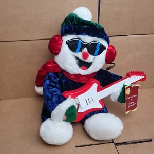 Animierter Schneemann mit Gitarre spielt "Mony Mony" Weihnachtsdeko vibriert  - Bild 1 von 12