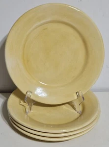 Aletha Soule Studio Pottery Dinner Plates 10 1/4" MELANGE YELLOW 2004 - Set Of 4 - Picture 1 of 11