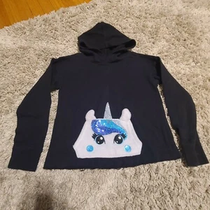 Girls Justice Size 8 Unicorn Pocket Hoodie - Picture 1 of 3